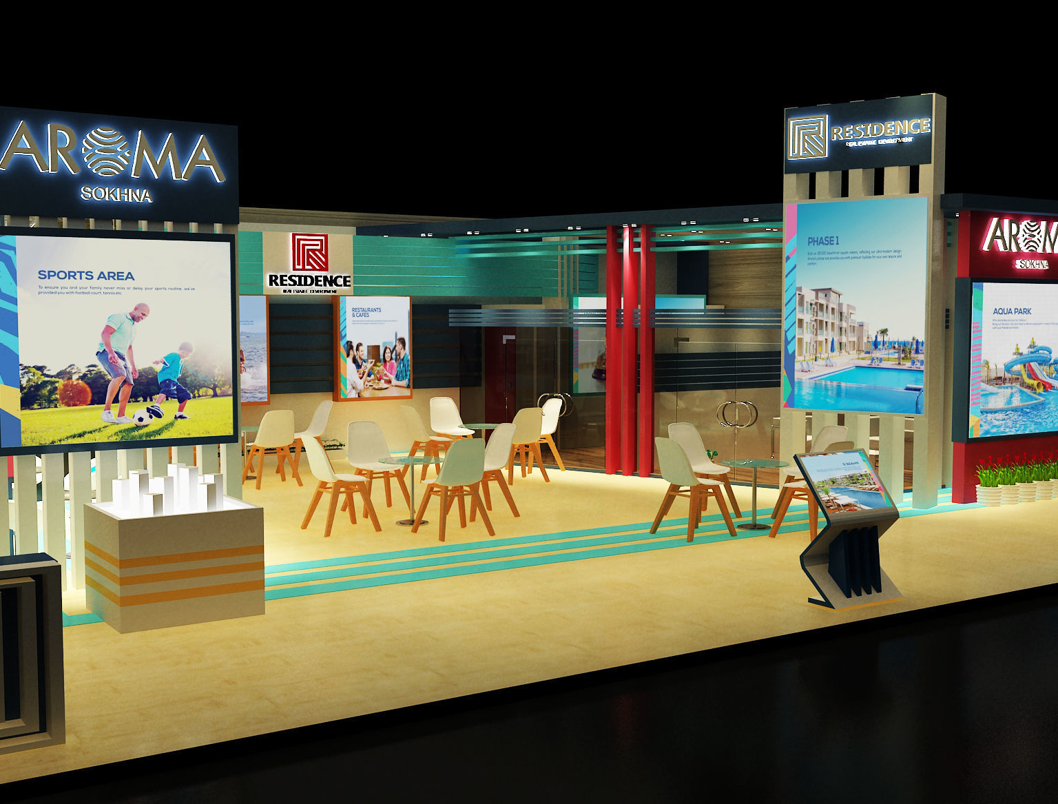Booth Exhibition Stand a242  3D model_2