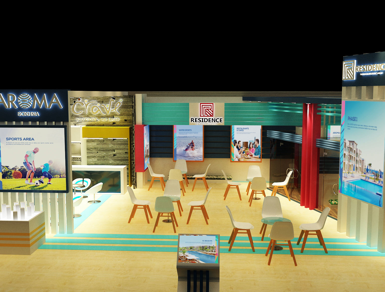 Booth Exhibition Stand a242  3D model_30