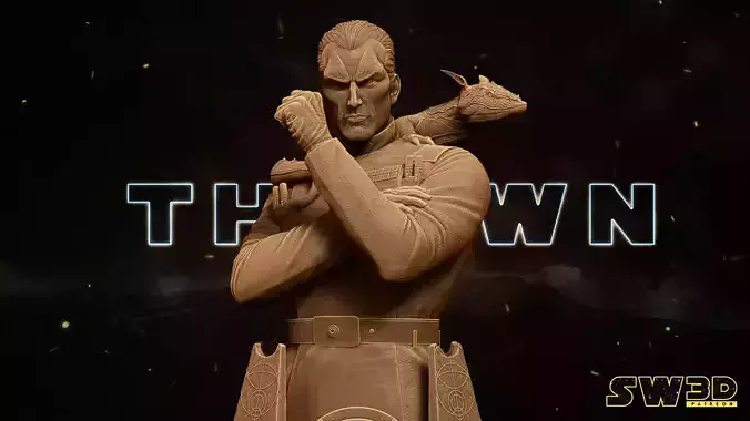 STAR WARS Admiral Thrawn Bust Tested for 3D printing