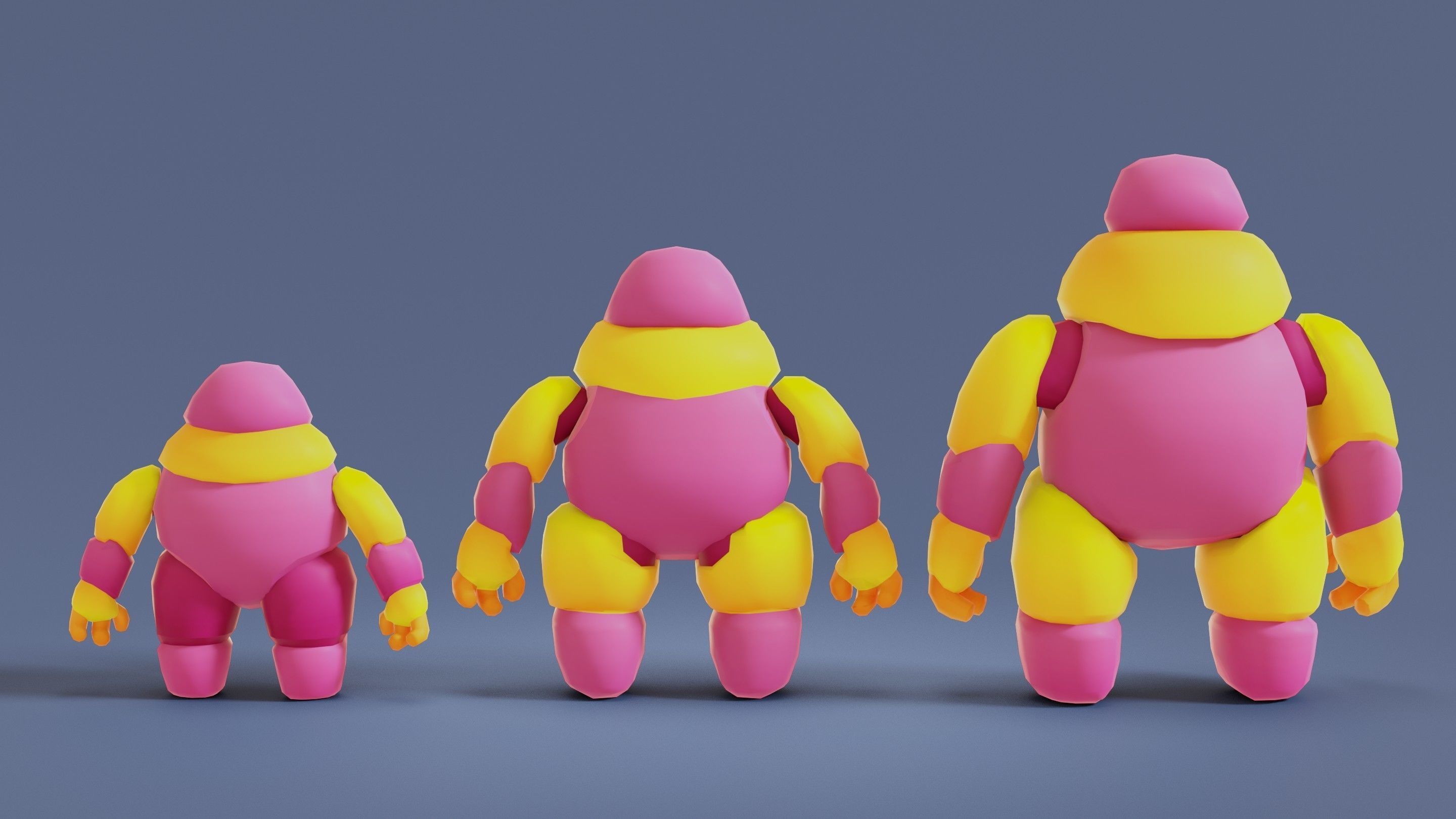 Cartoon Robots Pack 01 Low-poly 3D model_22