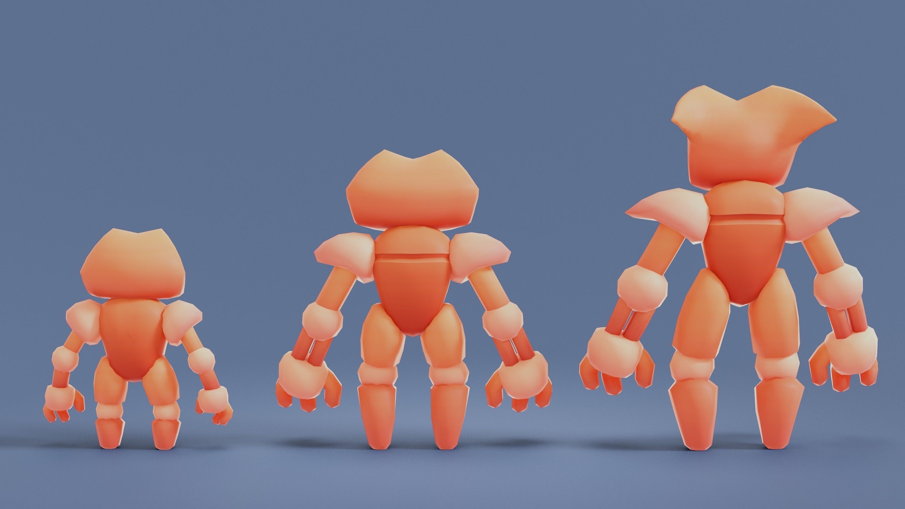 Cartoon Robots Pack 01 Low-poly 3D model_58
