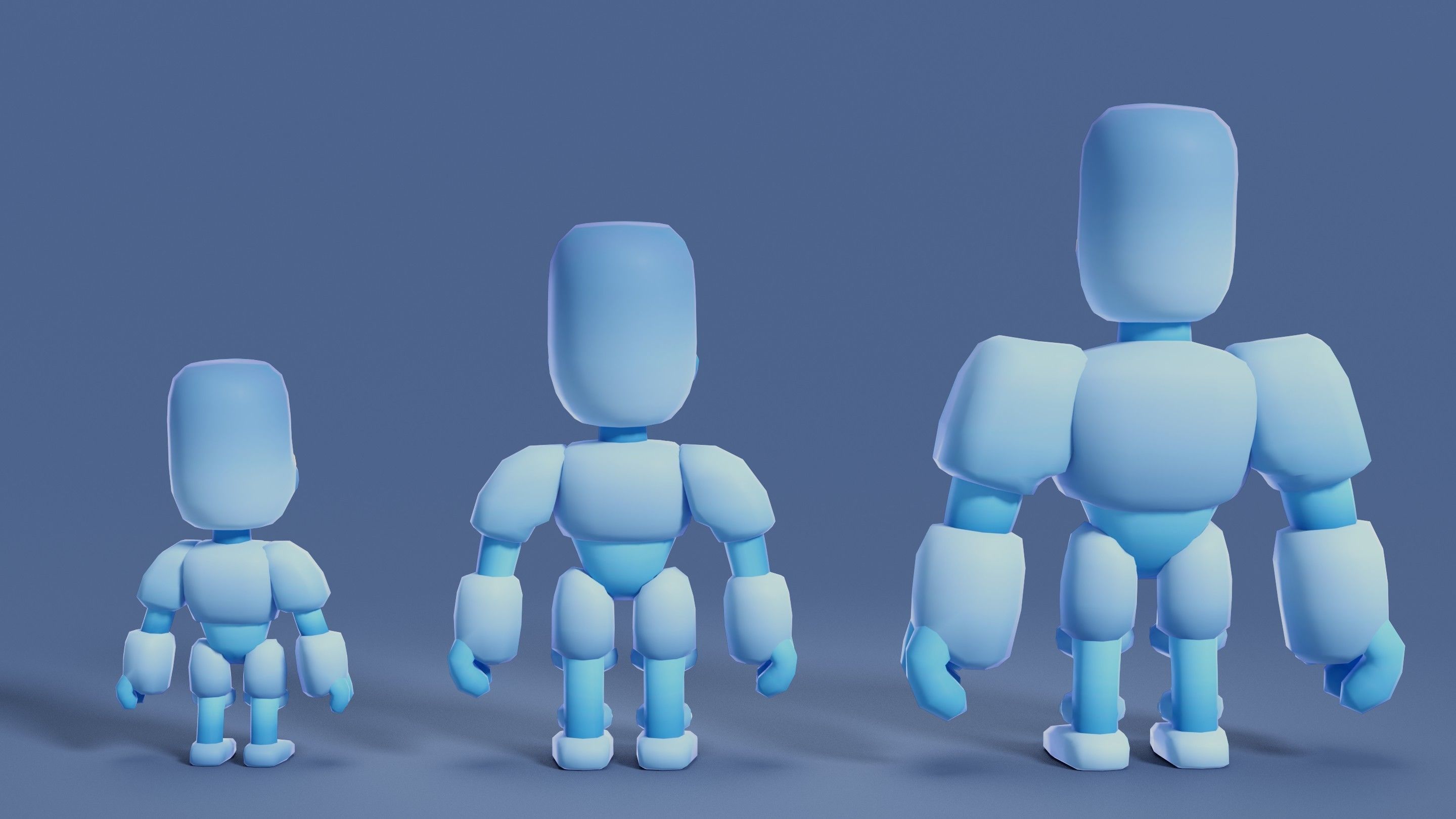Cartoon Robots Pack 01 Low-poly 3D model_64