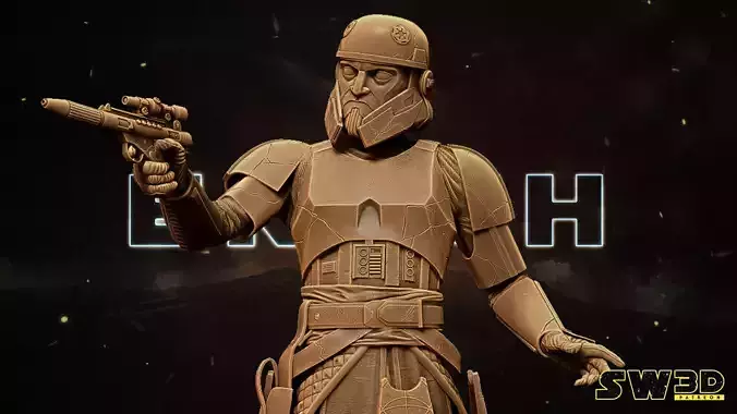 STAR WARS Captain Enoch Bust Tested for 3D printing