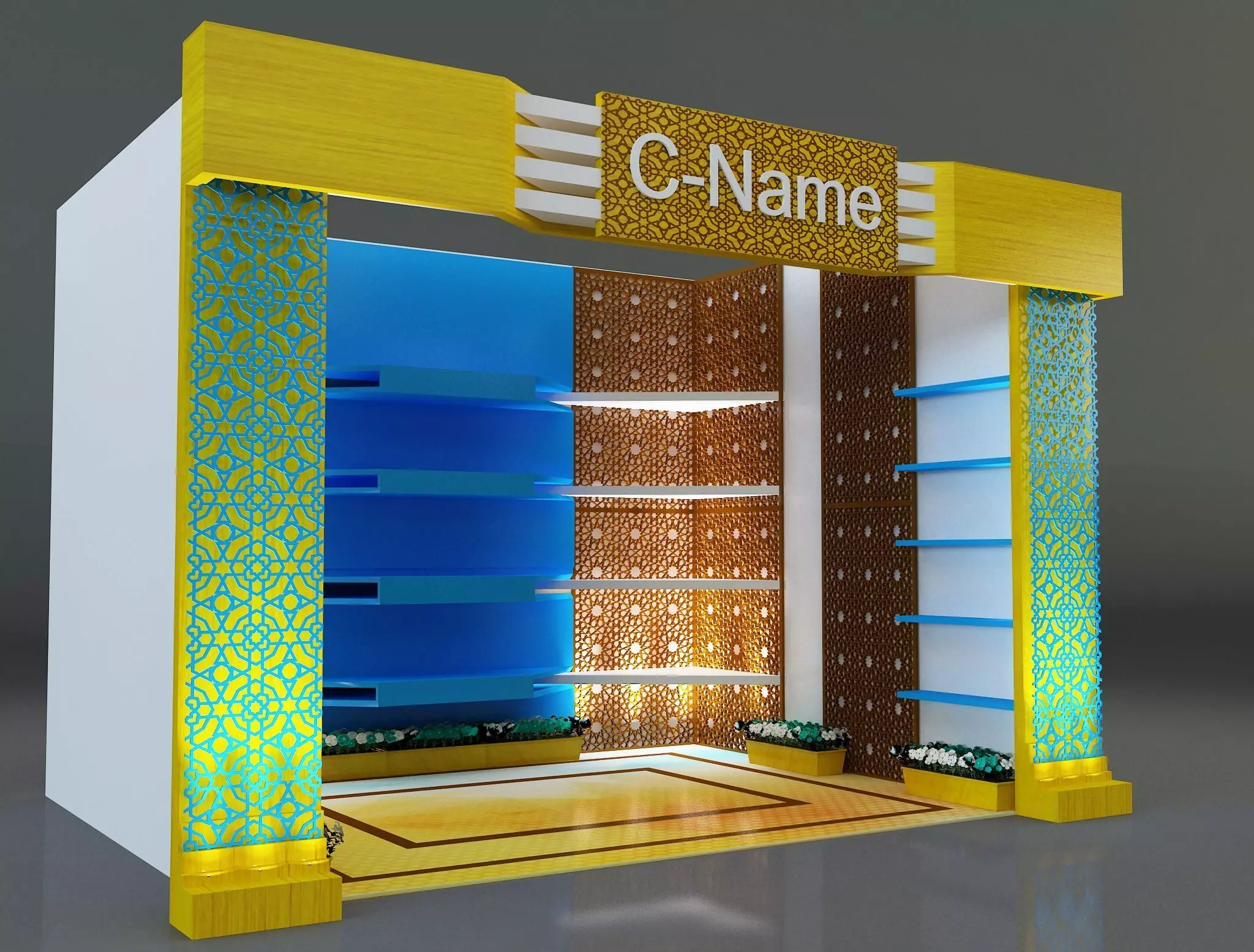 Booth Exhibition Stand a288 3D model_0