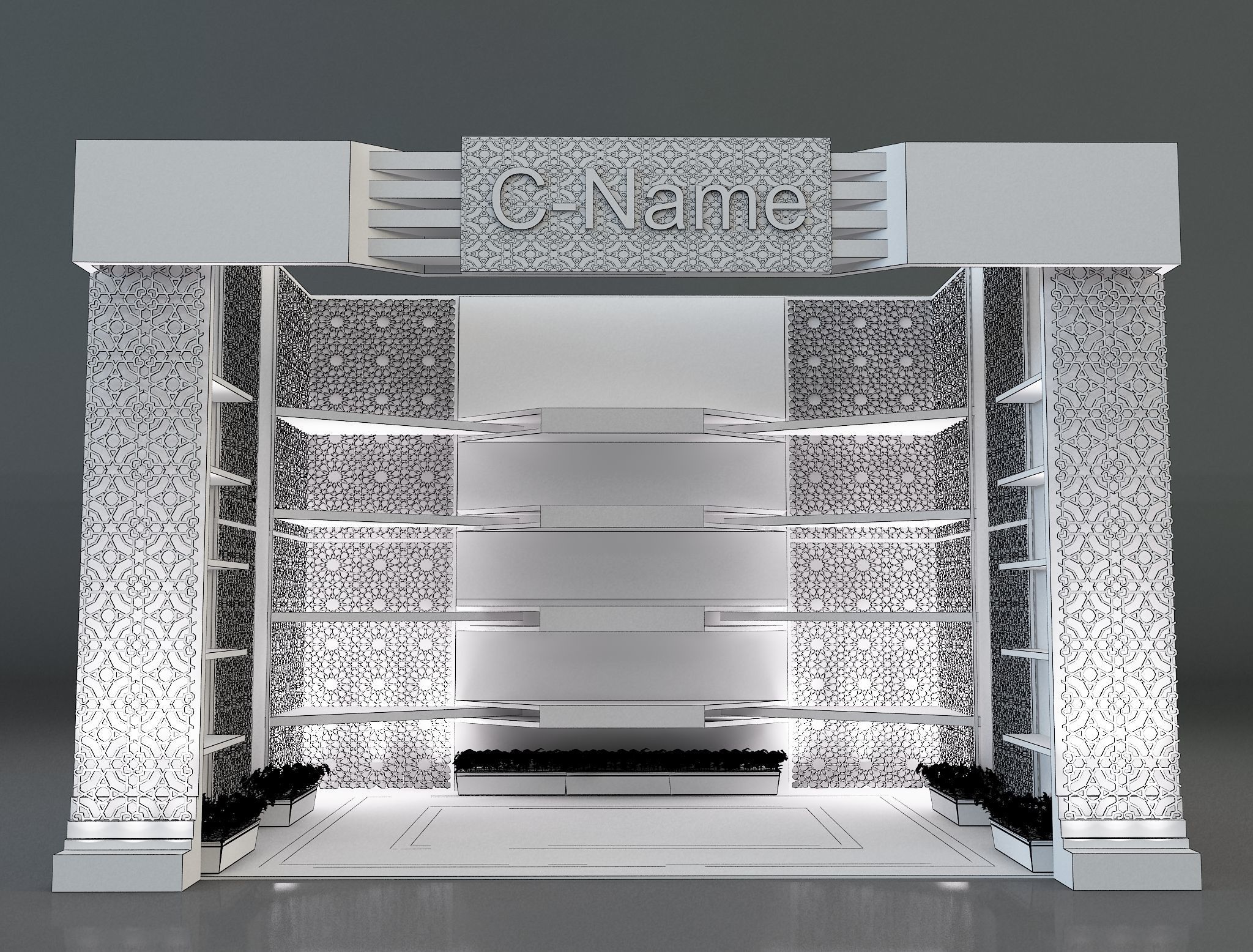 Booth Exhibition Stand a288 3D model_5