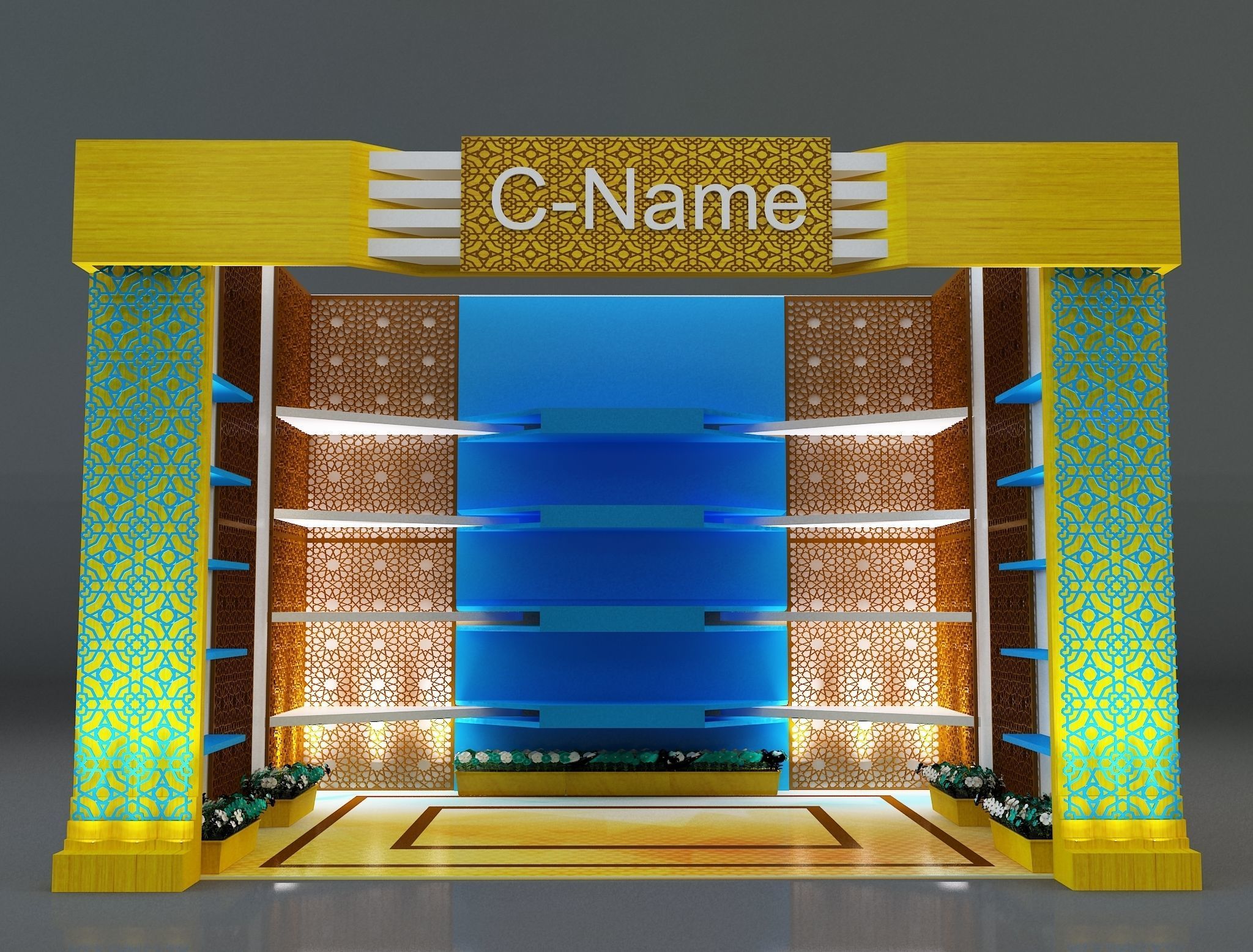 Booth Exhibition Stand a288 3D model_4