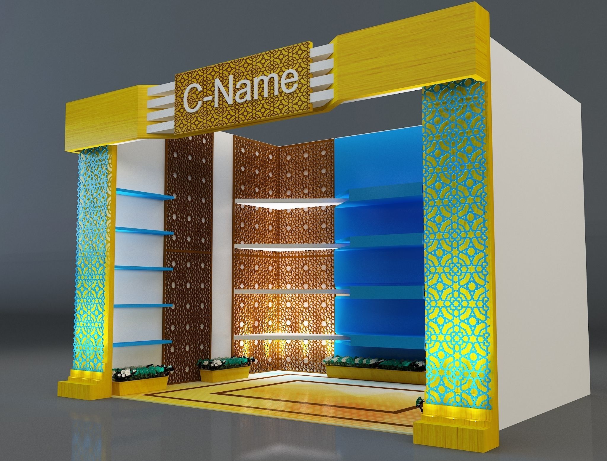 Booth Exhibition Stand a288 3D model_2