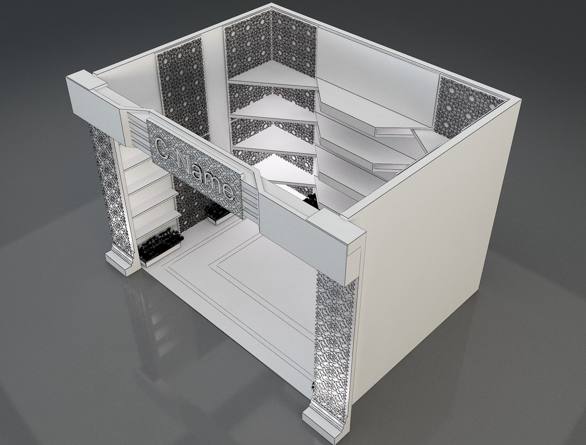 Booth Exhibition Stand a288 3D model_9