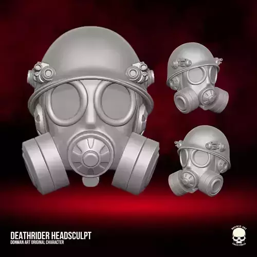Deathrider Gasmask Head 3D printable files for Action Figures