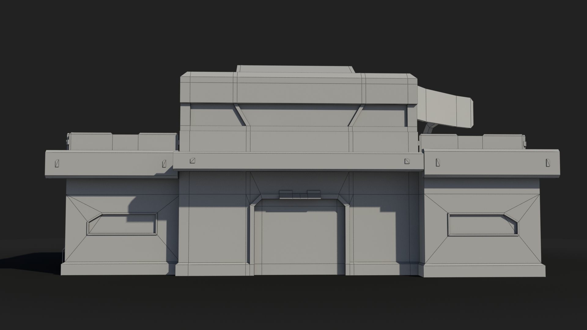 Sci-Fi Industrial x2 Low-poly 3D model_6