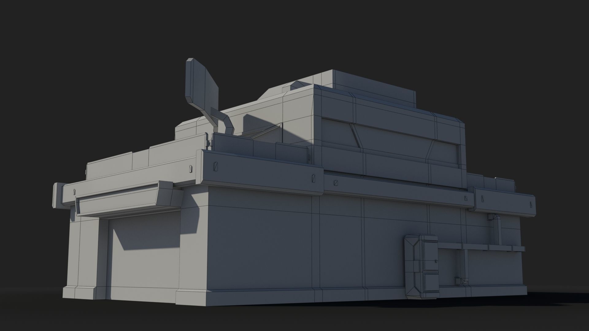 Sci-Fi Industrial x2 Low-poly 3D model_9