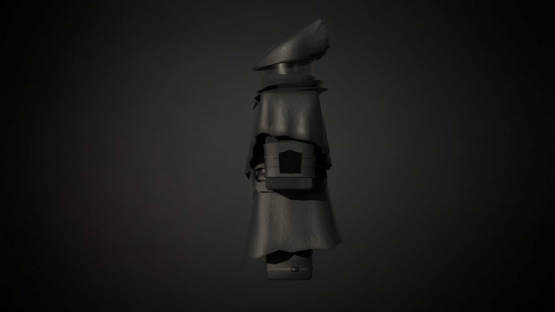 Roblox r6 vampire hunter armor model Low-poly 3D model_3
