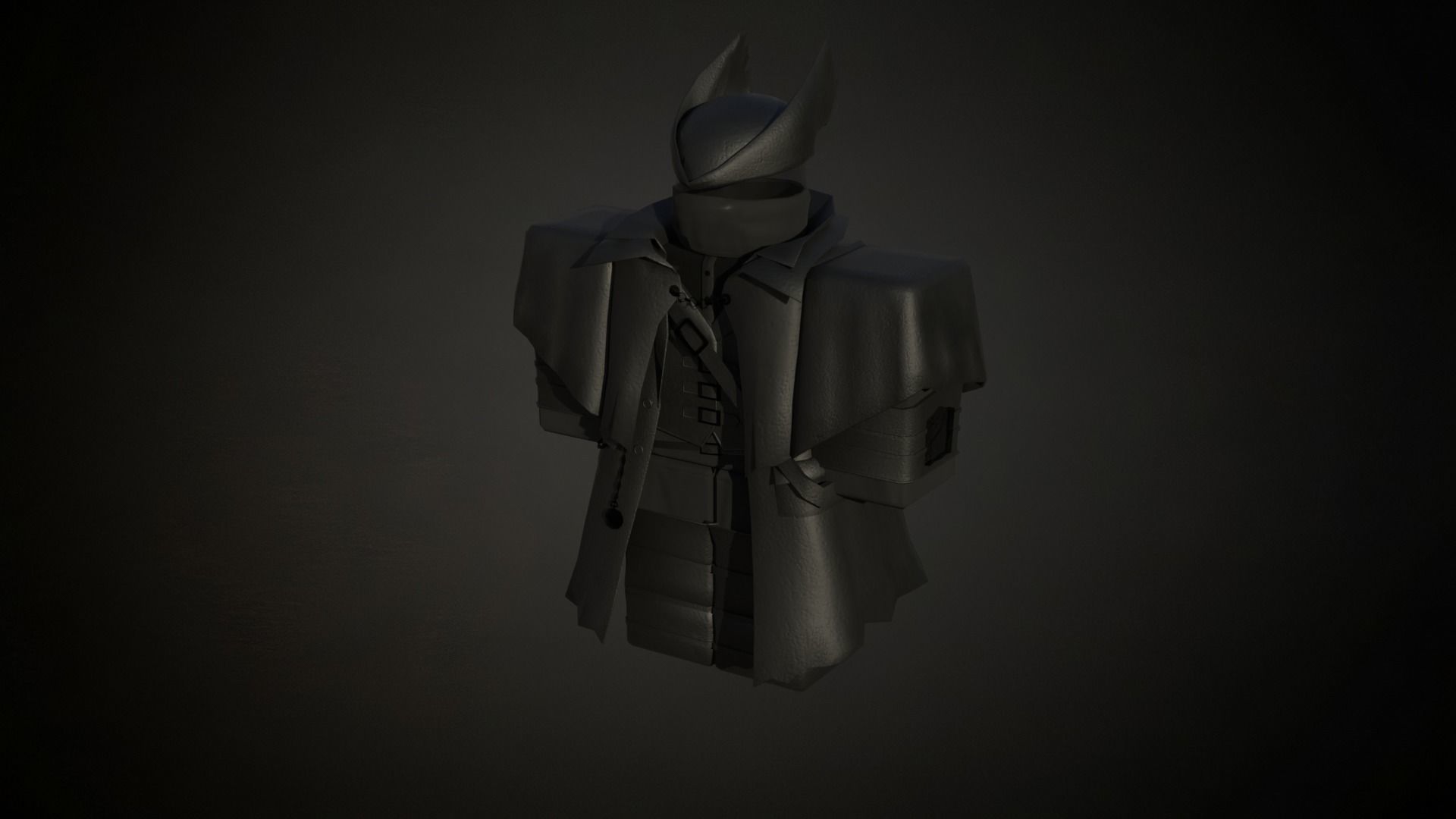 Roblox r6 vampire hunter armor model Low-poly 3D model_1