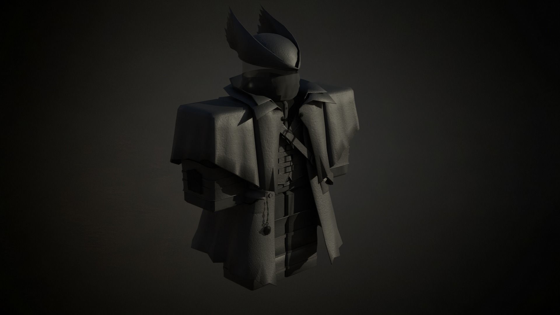 Roblox r6 vampire hunter armor model Low-poly 3D model_8
