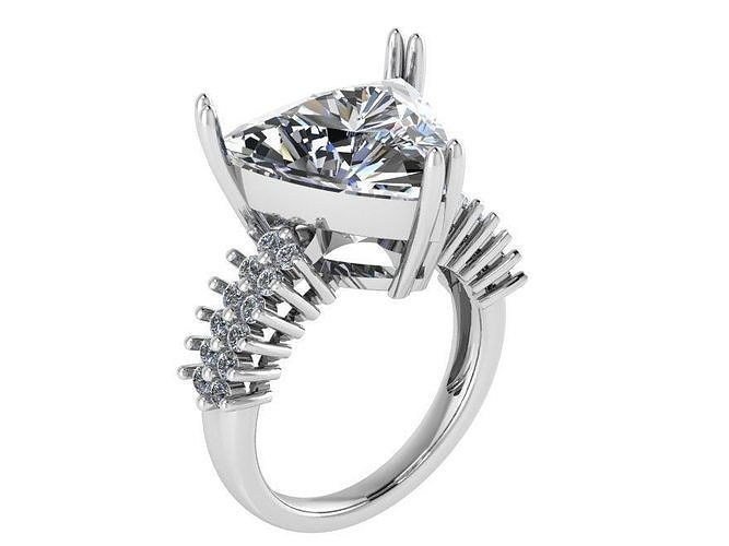 Trilliant Basket Setting Ring 0734 3D print model