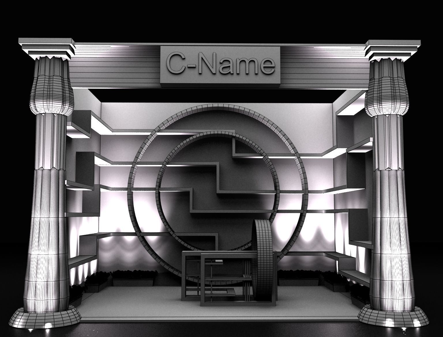 Booth Exhibition Stand a287 3D model_5