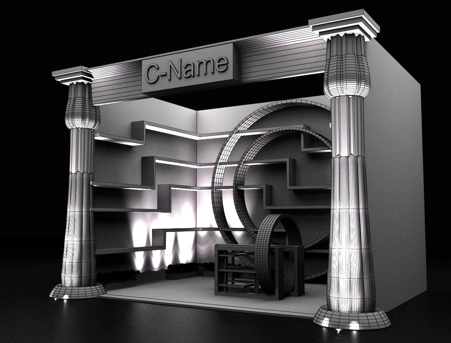 Booth Exhibition Stand a287 3D model_3