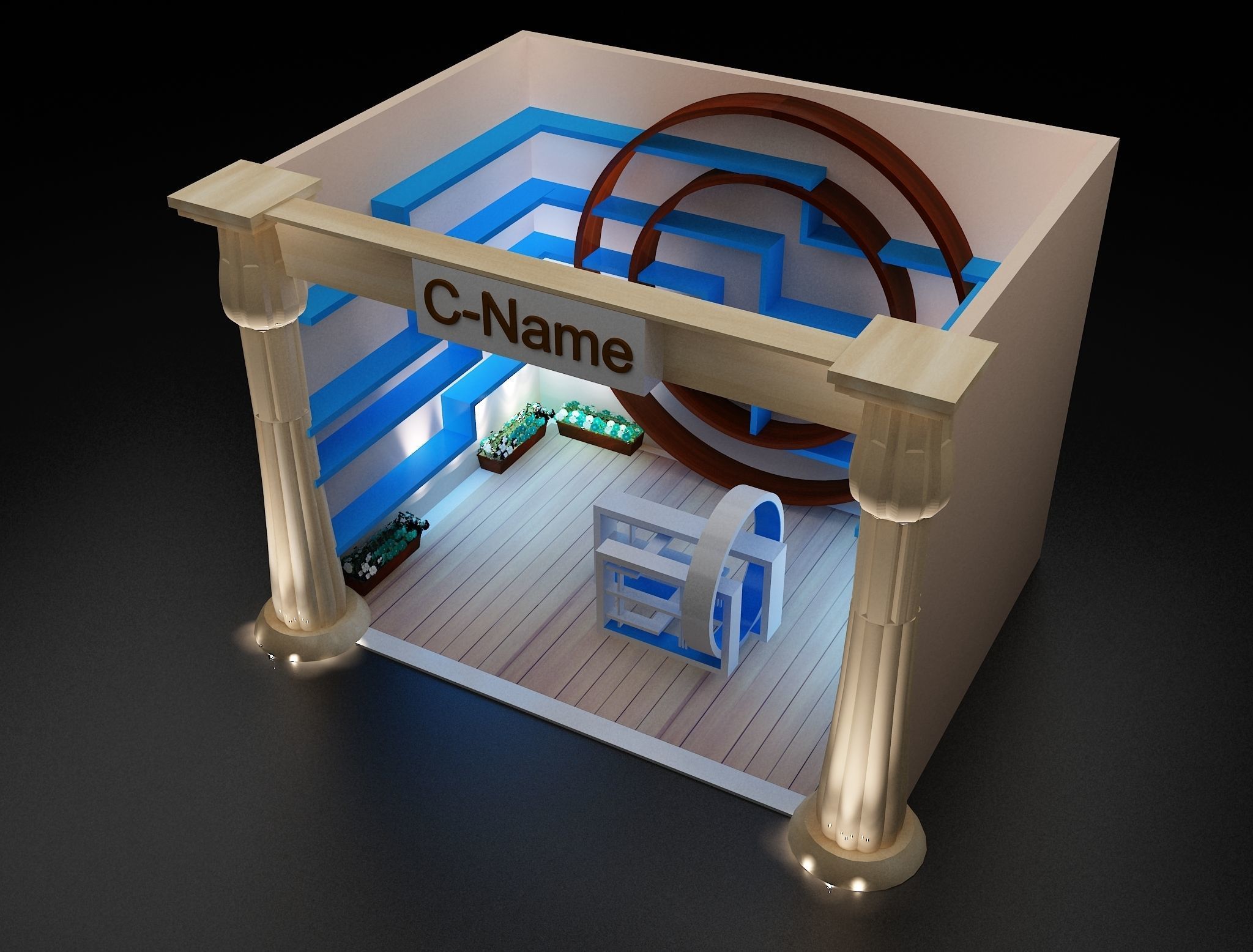 Booth Exhibition Stand a287 3D model_6