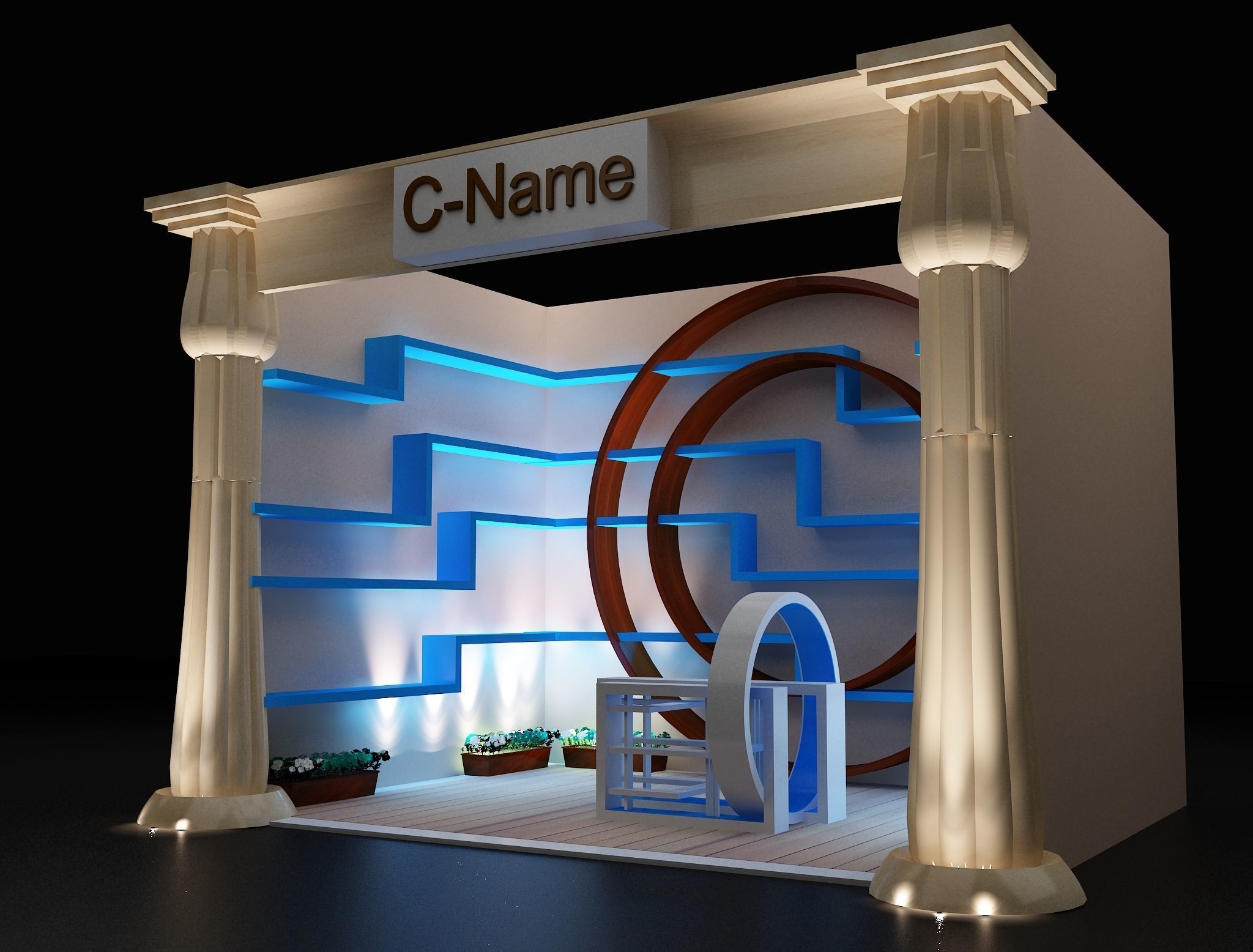 Booth Exhibition Stand a287 3D model_2