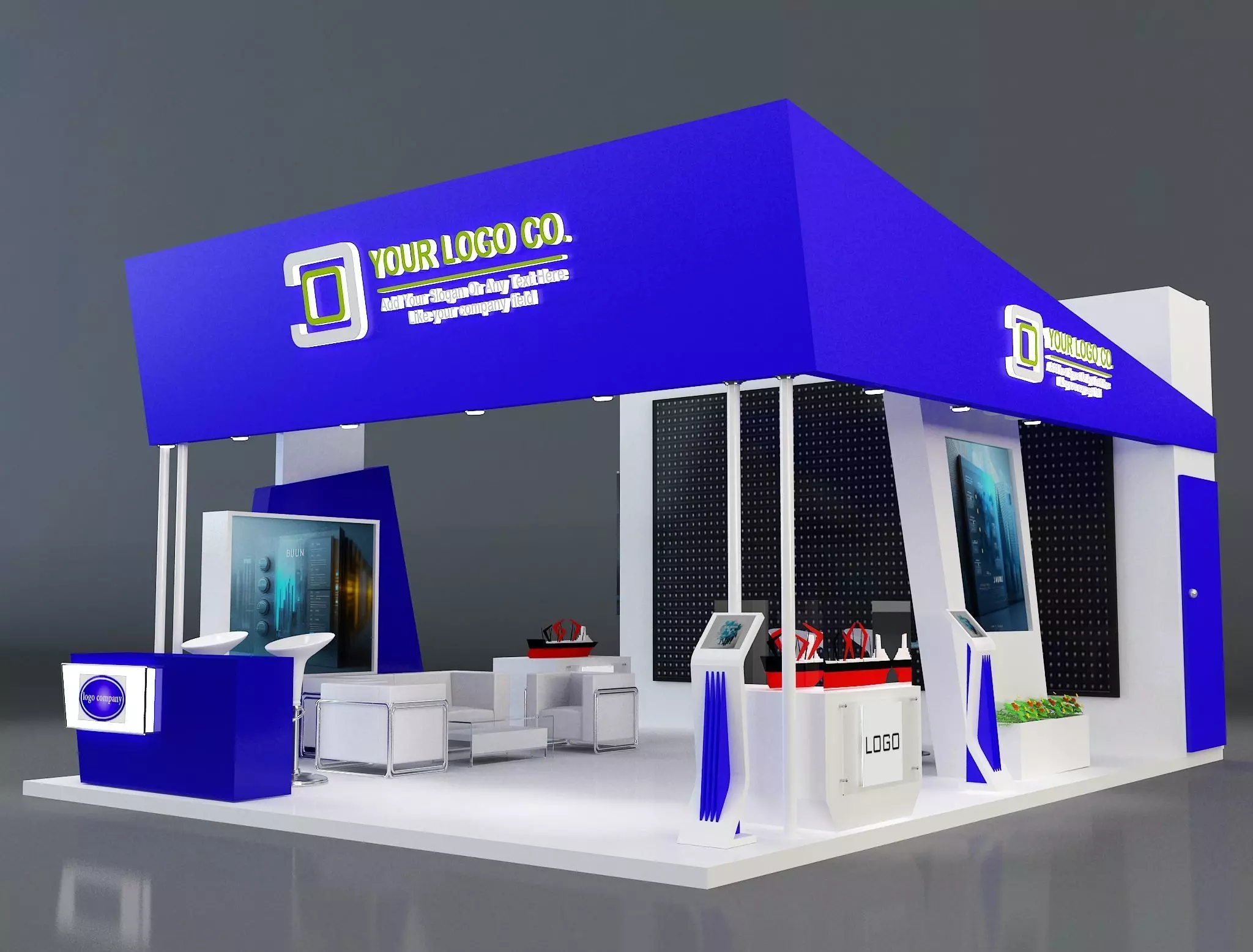 Booth Exhibition Stand a261 3D model_0