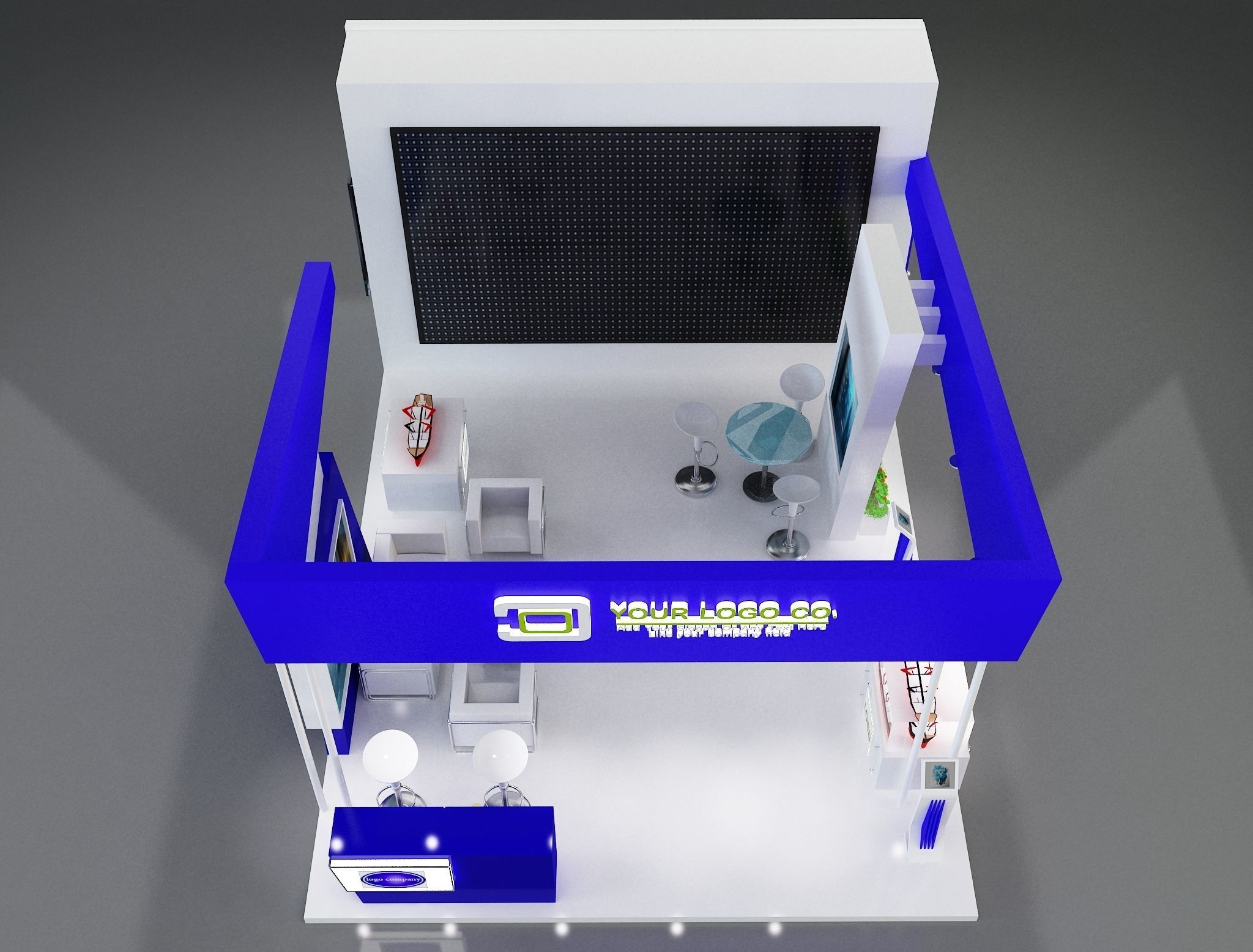 Booth Exhibition Stand a261 3D model_6