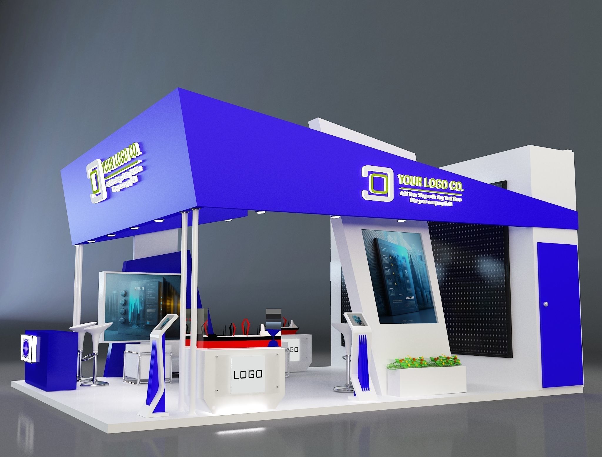 Booth Exhibition Stand a261 3D model_18