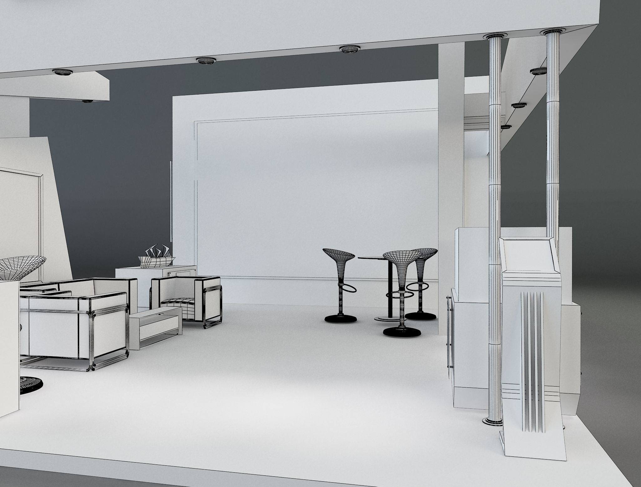 Booth Exhibition Stand a261 3D model_11