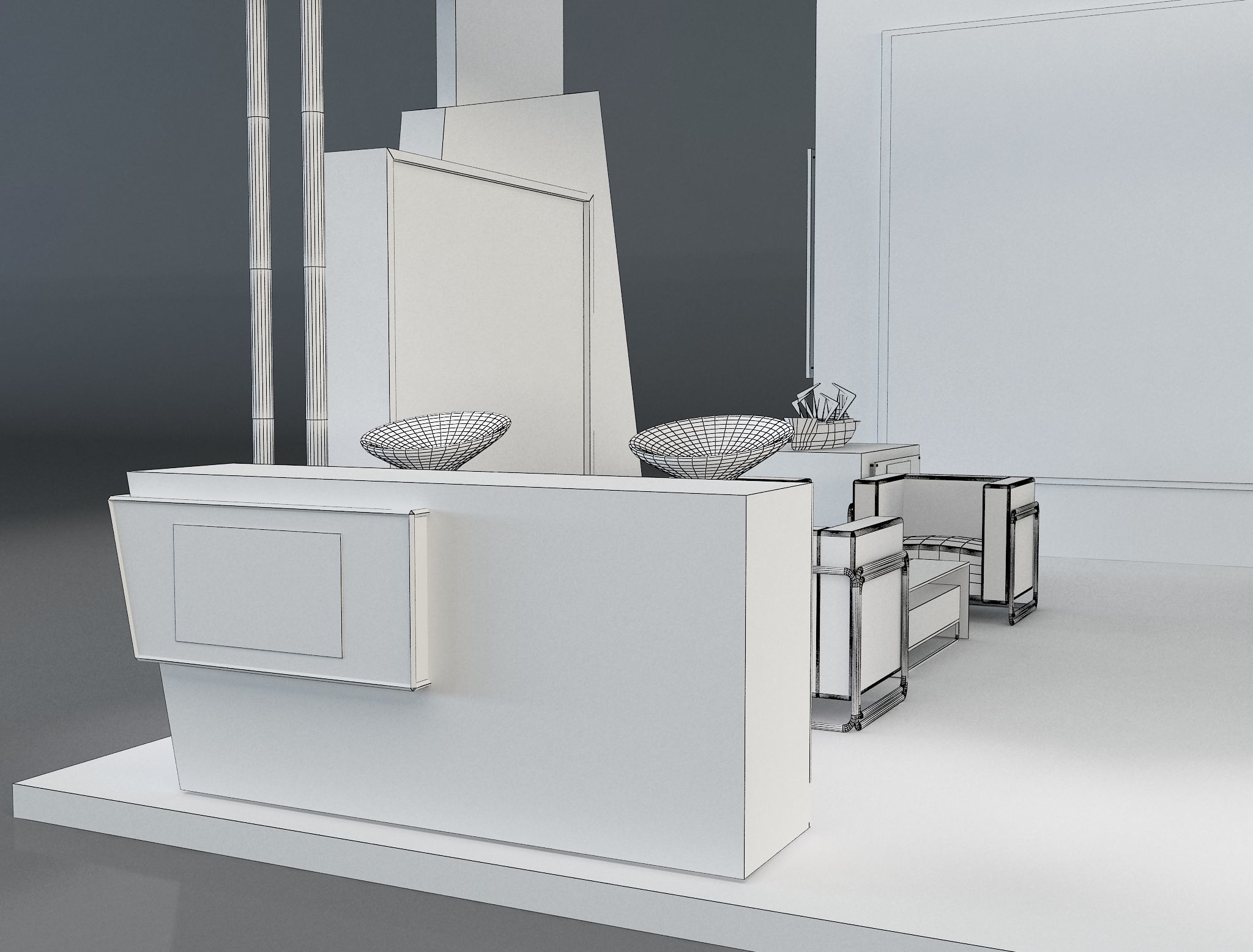 Booth Exhibition Stand a261 3D model_21