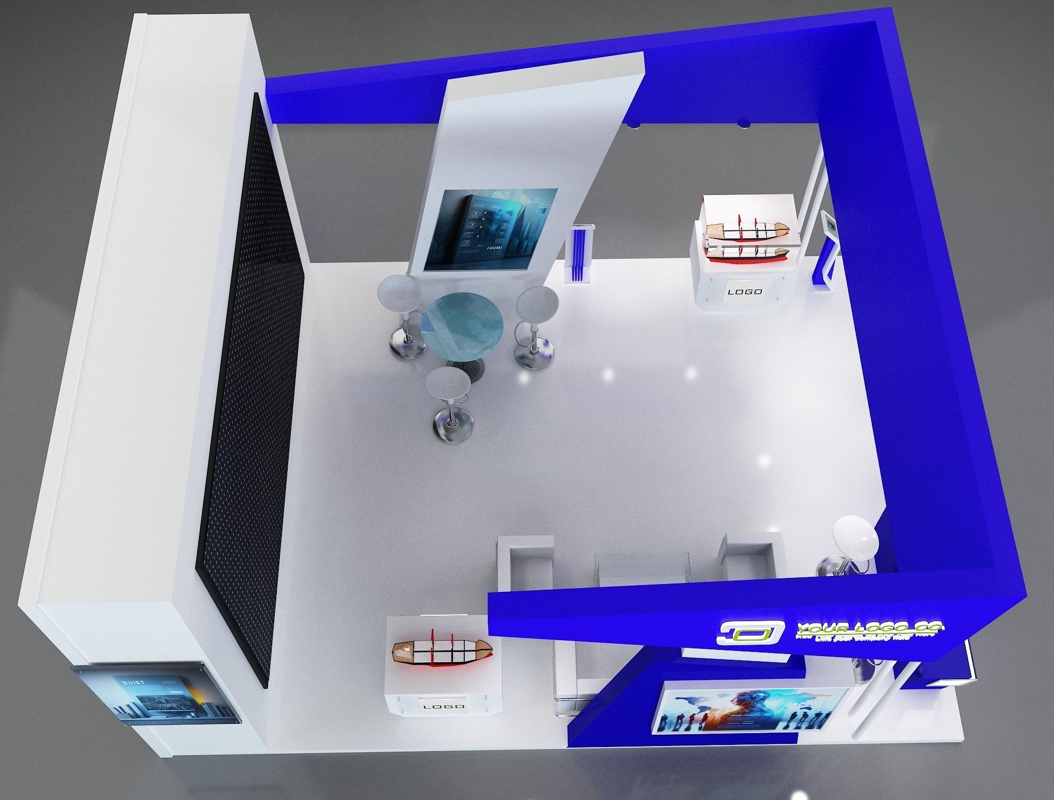 Booth Exhibition Stand a261 3D model_22