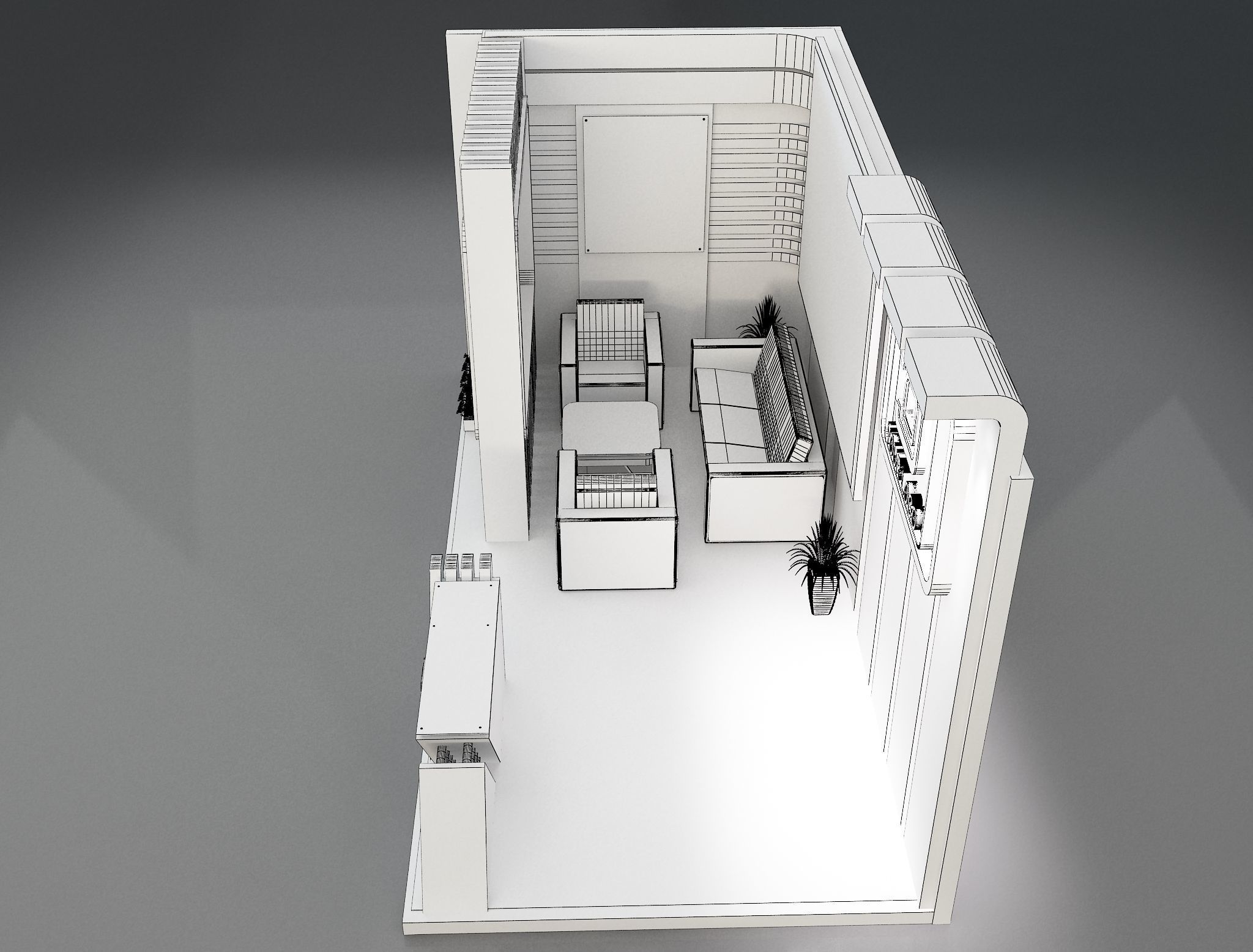 Booth Exhibition Stand a258a 3D model_7