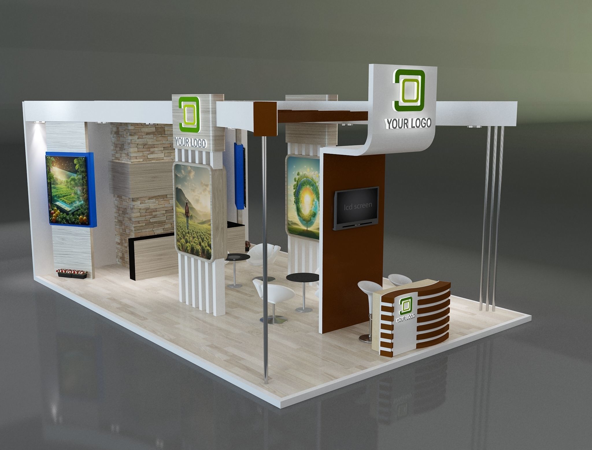 Booth Exhibition Stand a258a 3D model_23