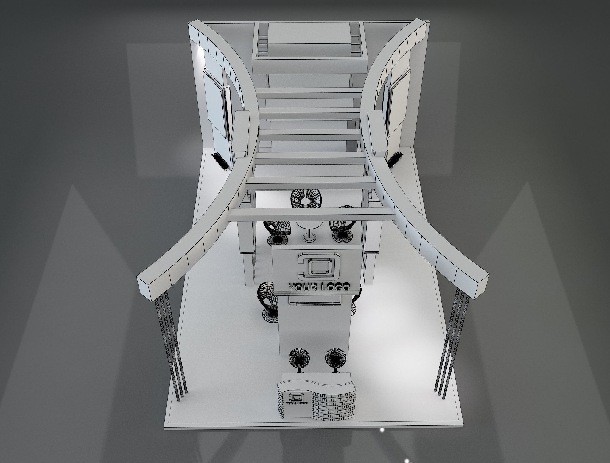 Booth Exhibition Stand a258a 3D model_20