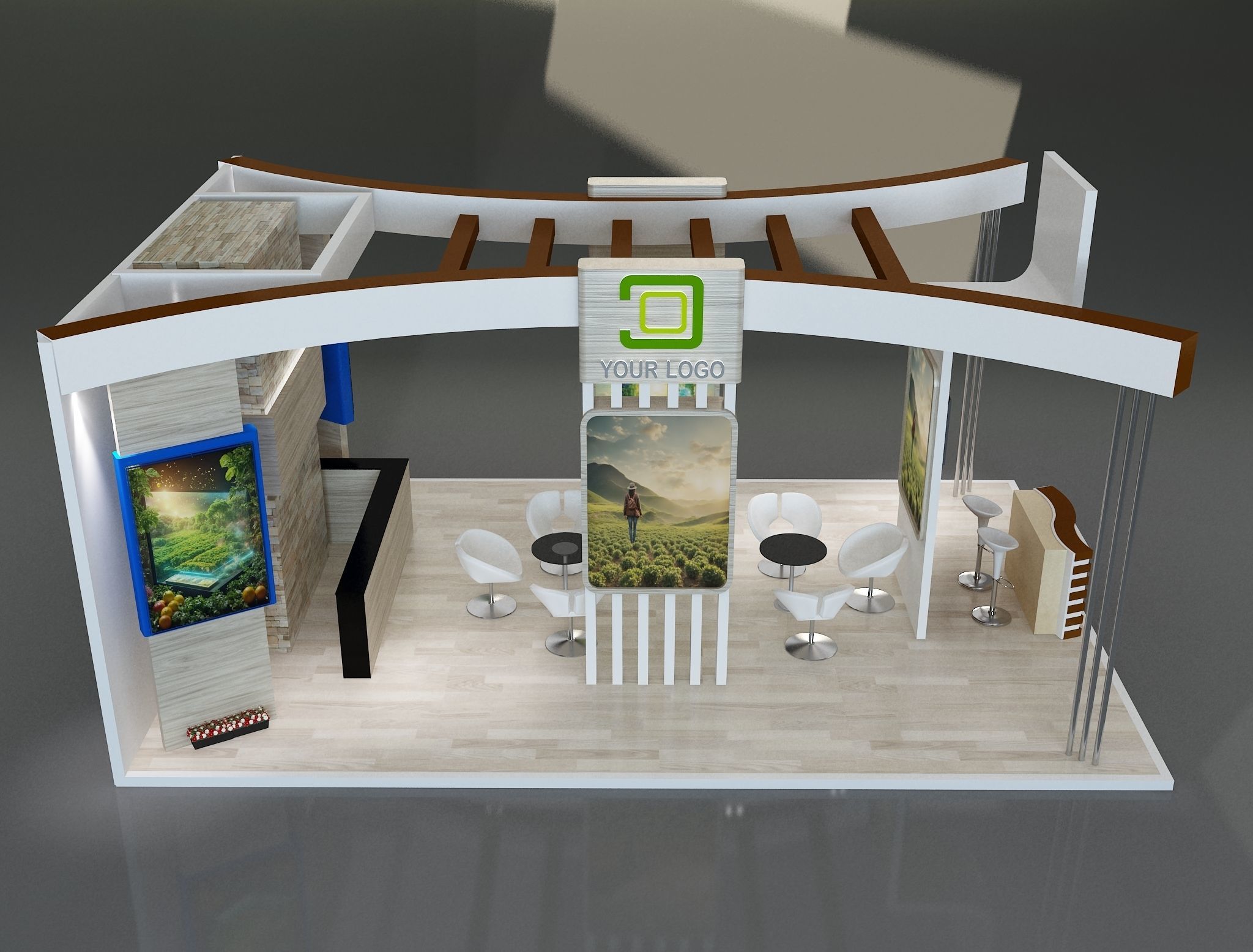 Booth Exhibition Stand a258a 3D model_17