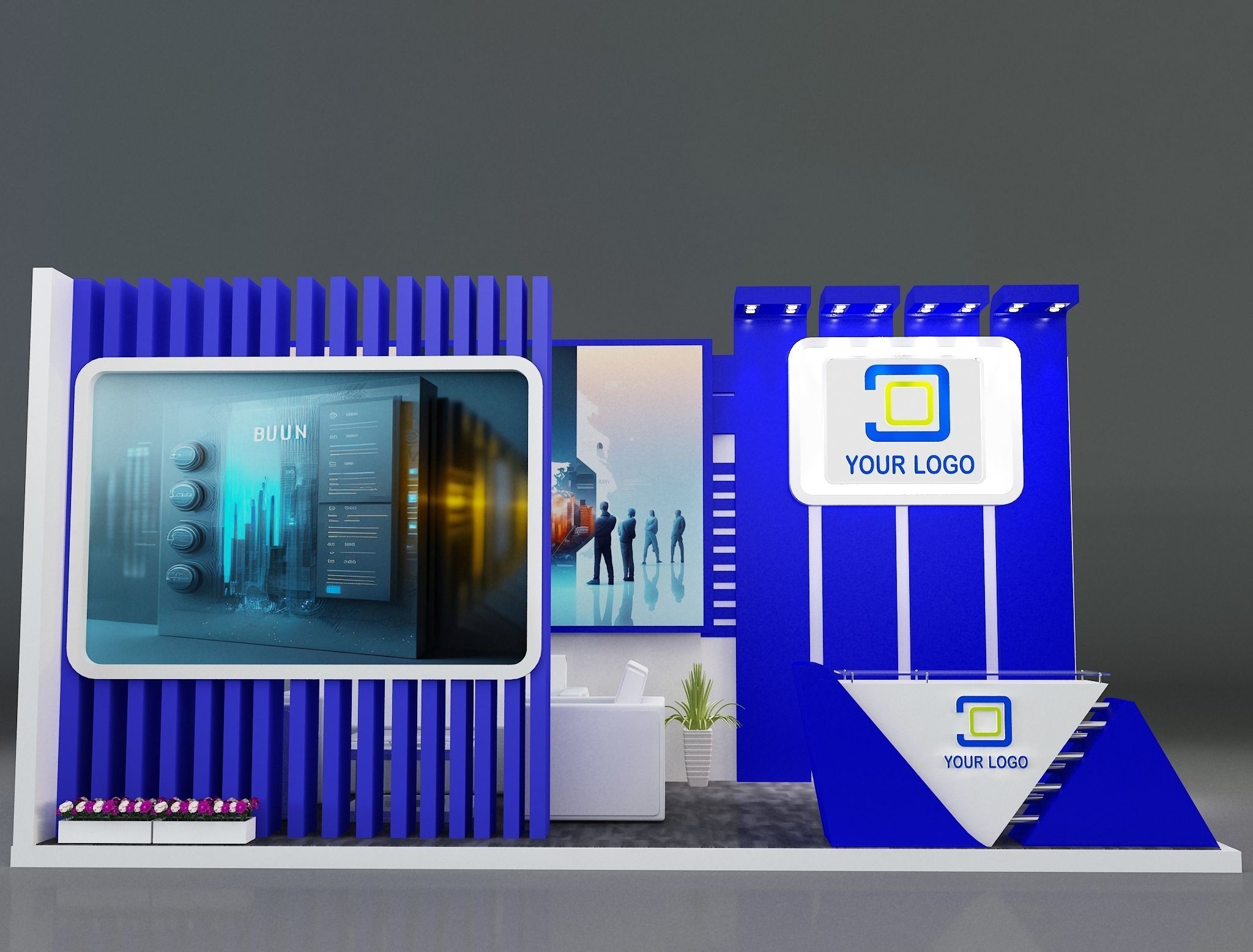 Booth Exhibition Stand a258a 3D model_4