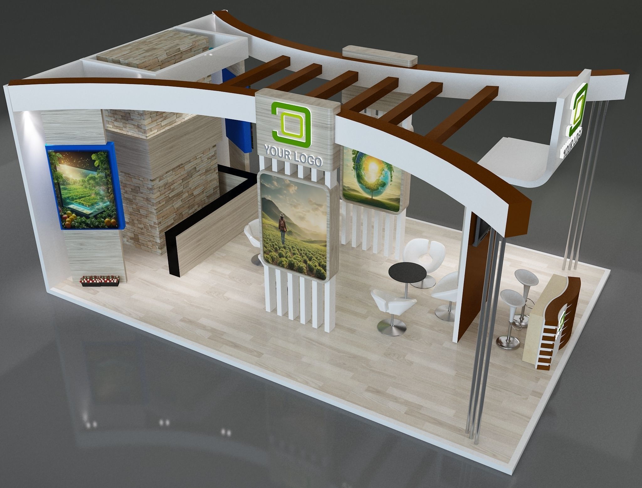 Booth Exhibition Stand a258a 3D model_18