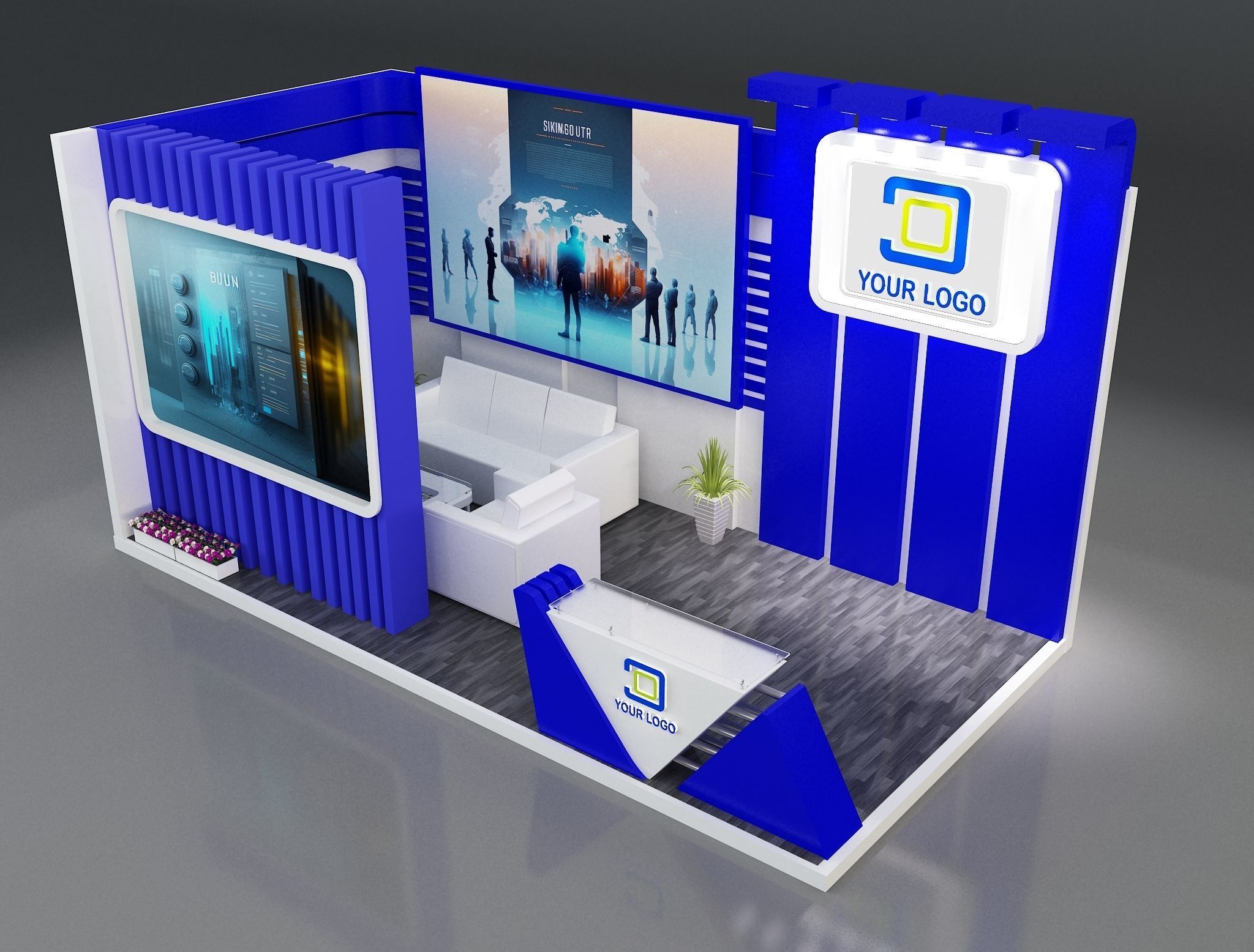 Booth Exhibition Stand a258a 3D model_2