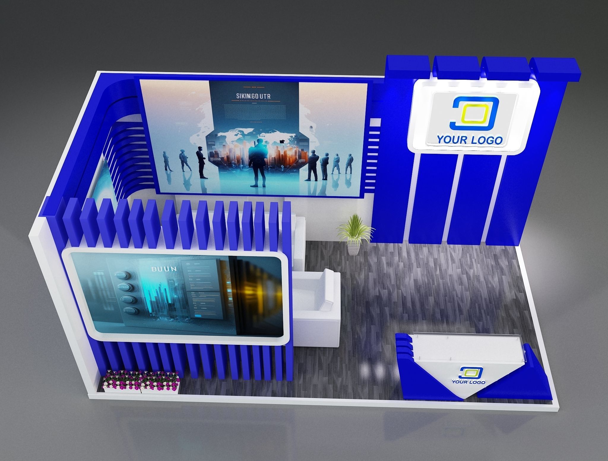 Booth Exhibition Stand a258a 3D model_8