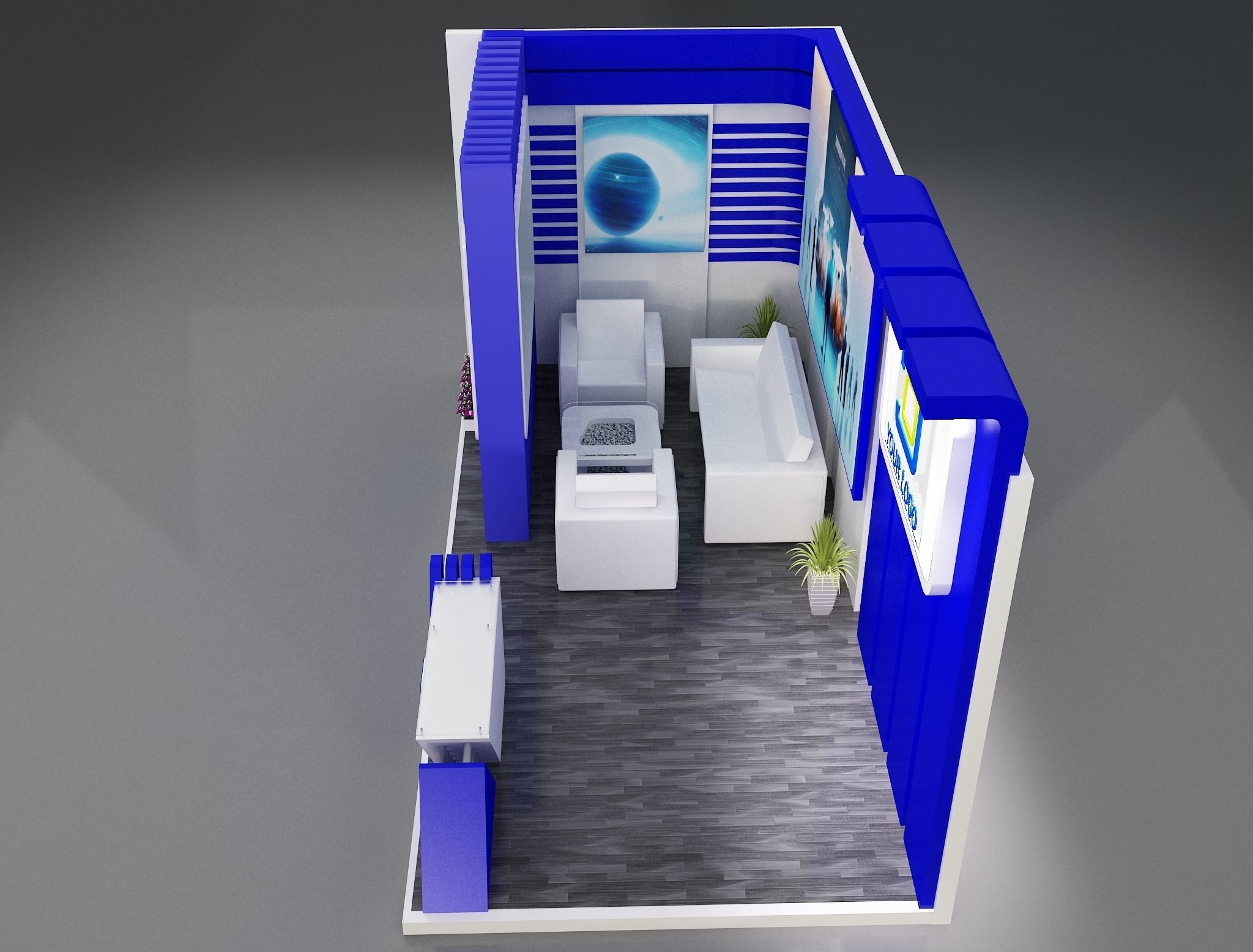 Booth Exhibition Stand a258a 3D model_6