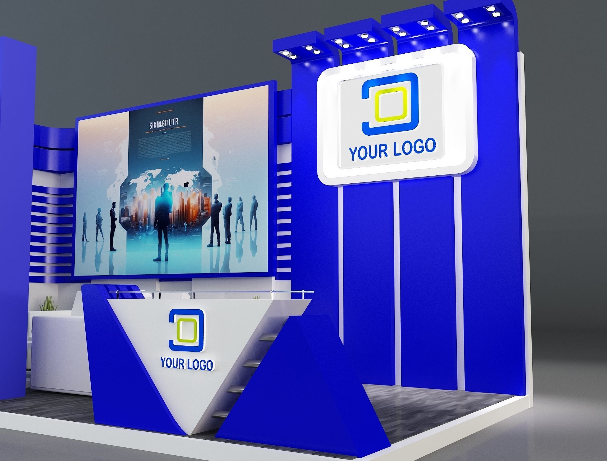 Booth Exhibition Stand a258a 3D model_10