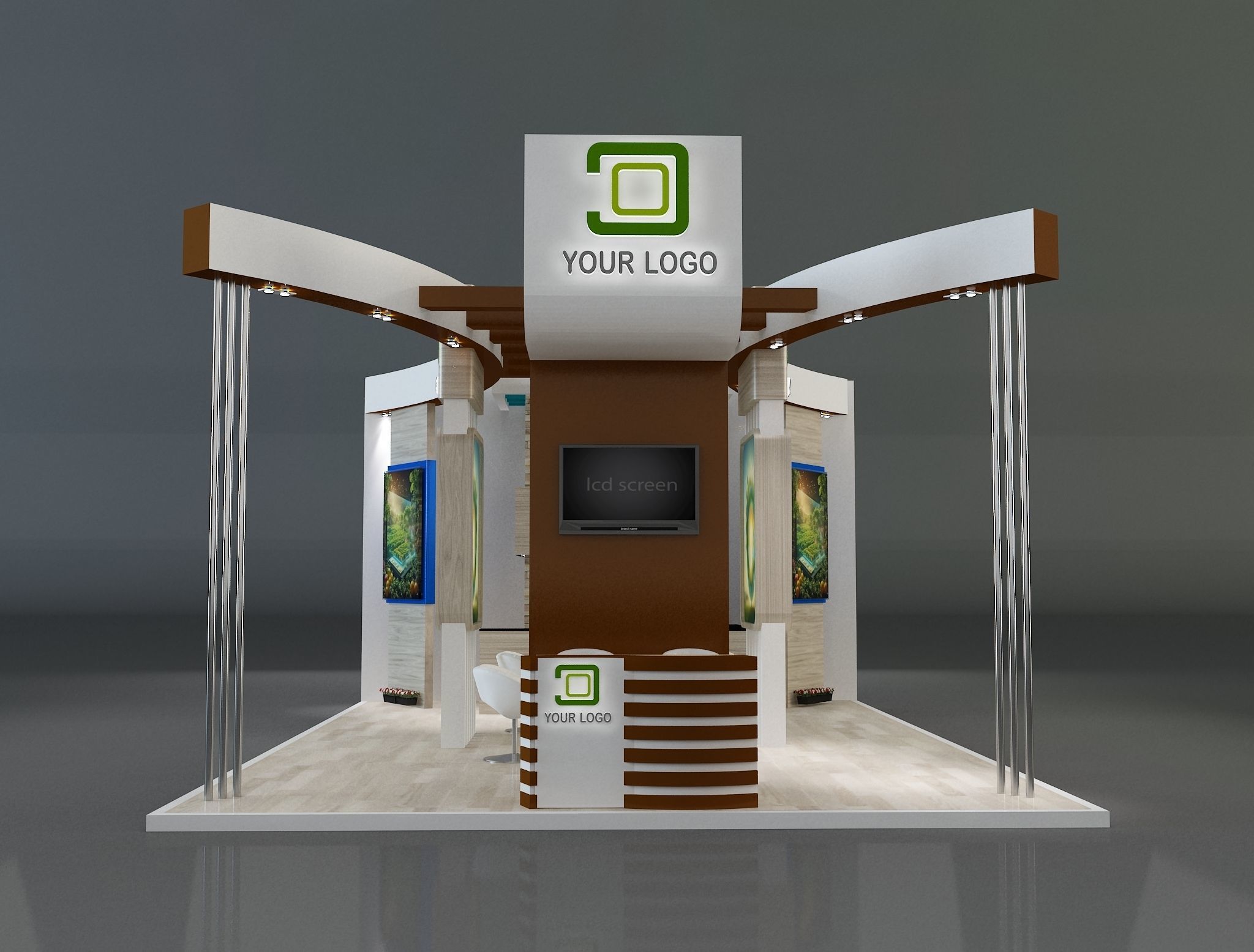 Booth Exhibition Stand a258a 3D model_13