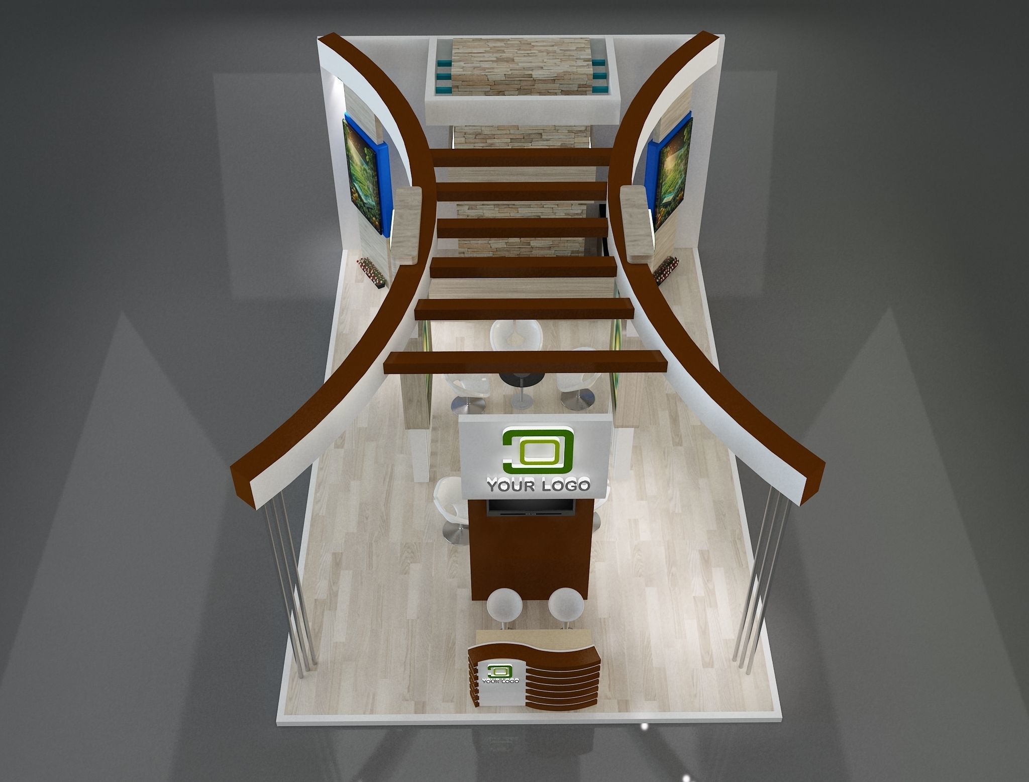 Booth Exhibition Stand a258a 3D model_14