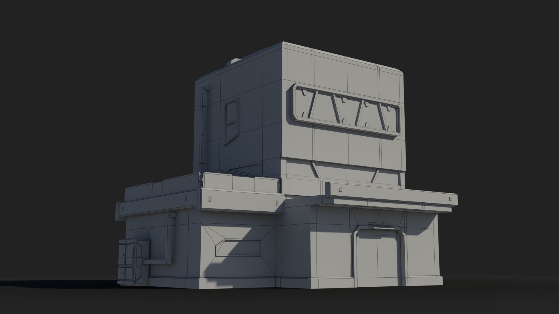 Sci-Fi Industrial x3 Low-poly 3D model_5