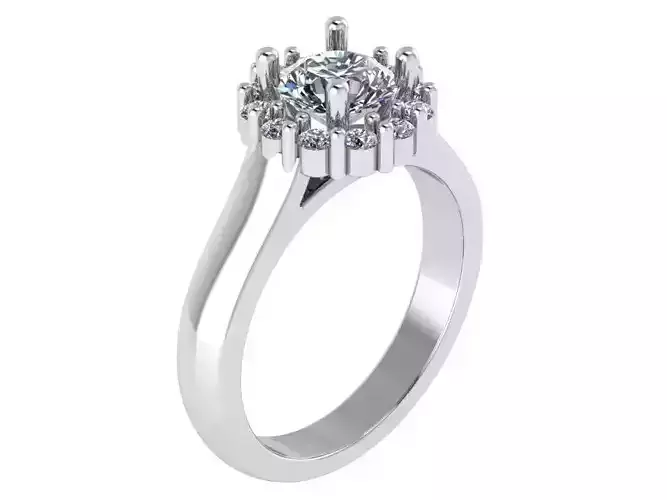 Round Halo Ring 0739