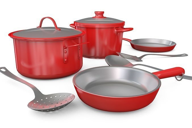 Cookware Set 3D model 4