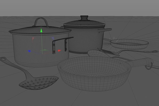 Cookware Set 3D model 6