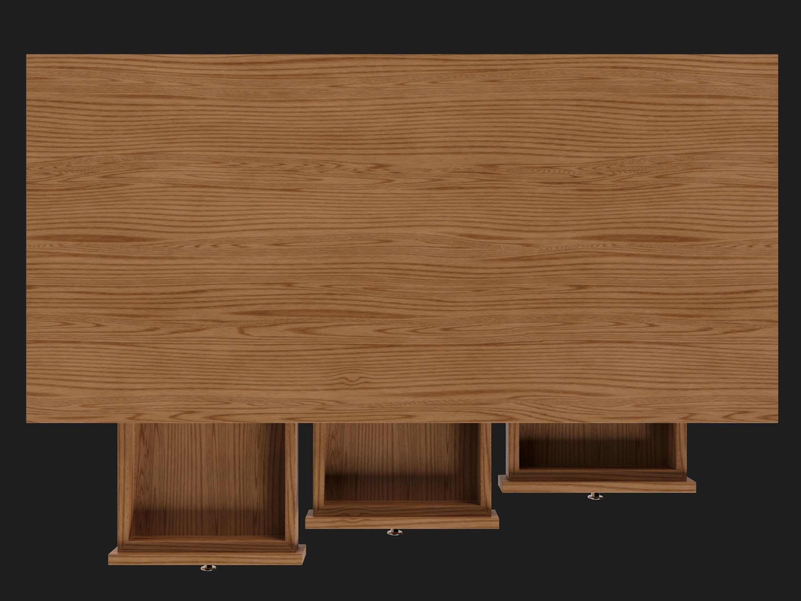 Wooden Desk 3D model_12