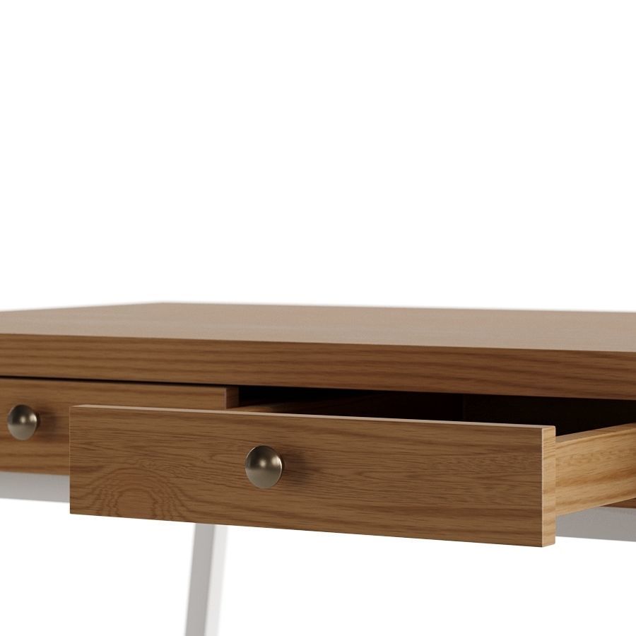 Wooden Desk 3D model_3