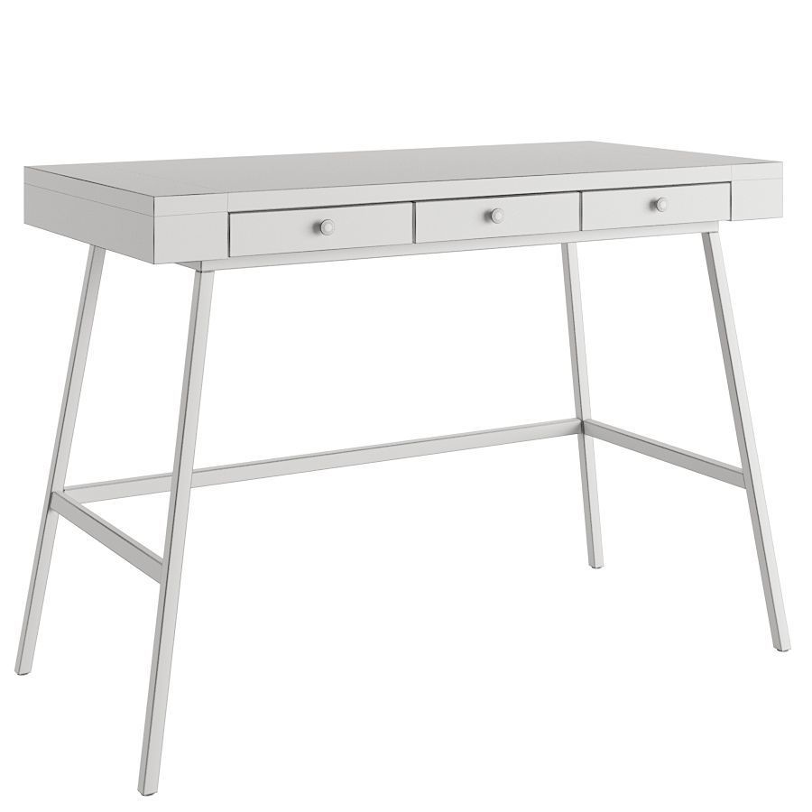 Wooden Desk 3D model_6