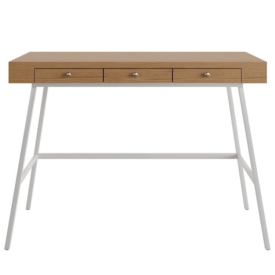 Wooden Desk 3D model_1