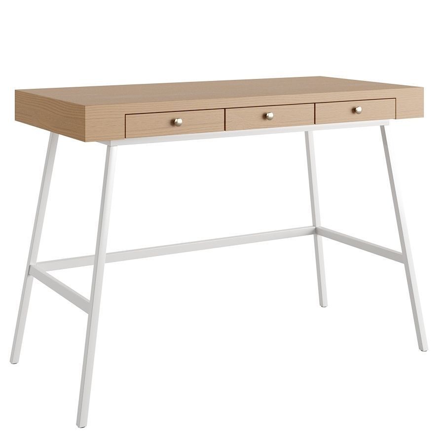 Wooden Desk 3D model_2